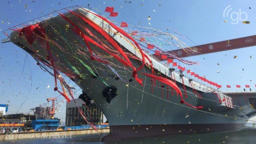 Китайский авианосец Фуцзянь