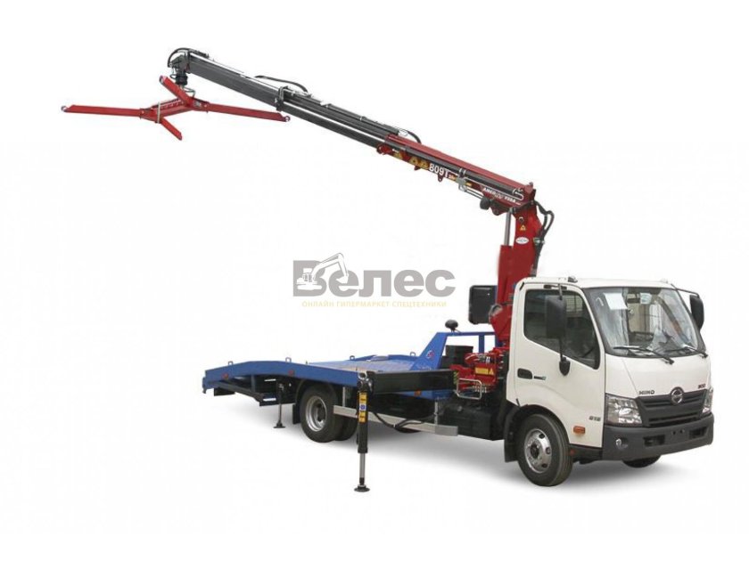 Хино 300 эвакуатор с КМУ