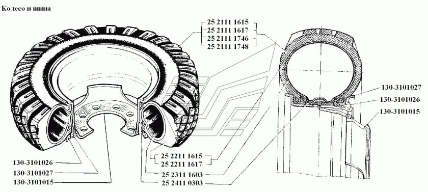 Бортовое кольцо колеса ЗИЛ 130