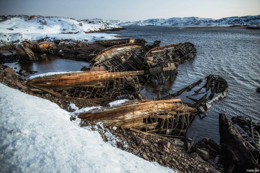 Мурманск Териберка кладбище кораблей