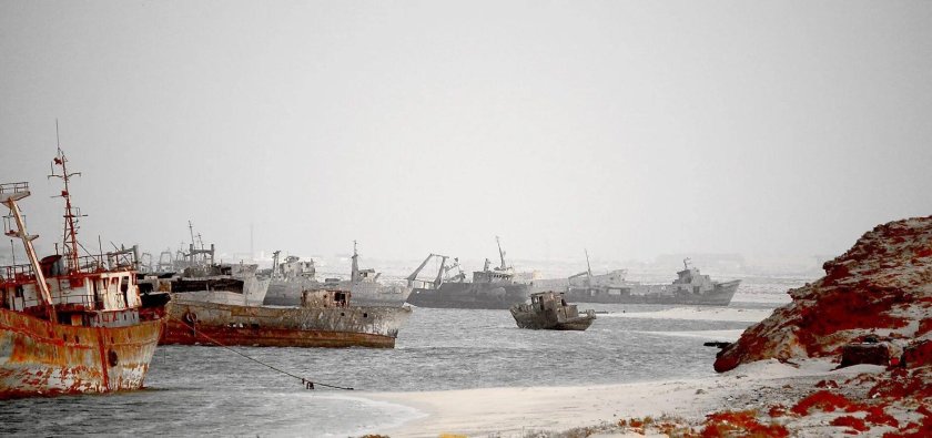 Нуадибу Мавритания кладбище кораблей