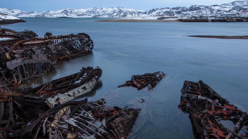 Кладбище кораблей Териберка