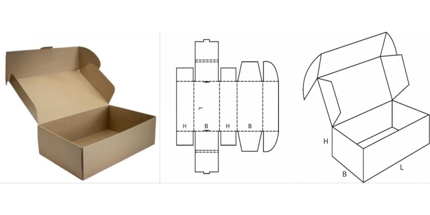 Самосборный короб 70*70*60 мм (FEFCO 0470)