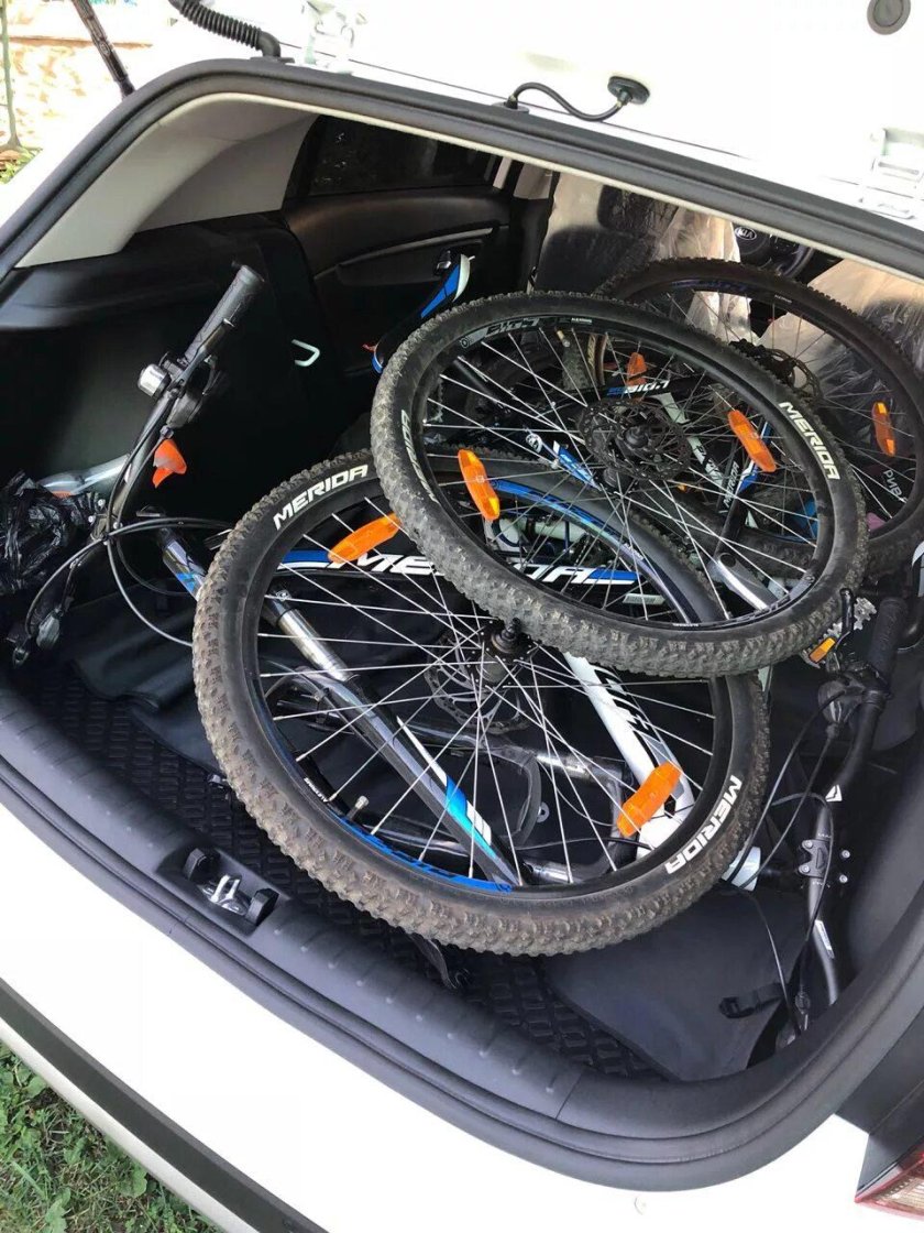 Kia Rio III велосипед в багажник