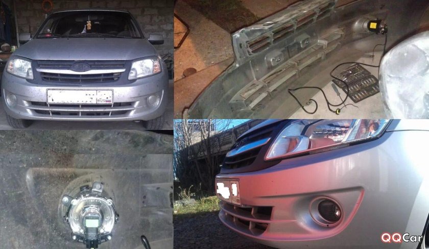 Гранта бампер держатели ПТФ