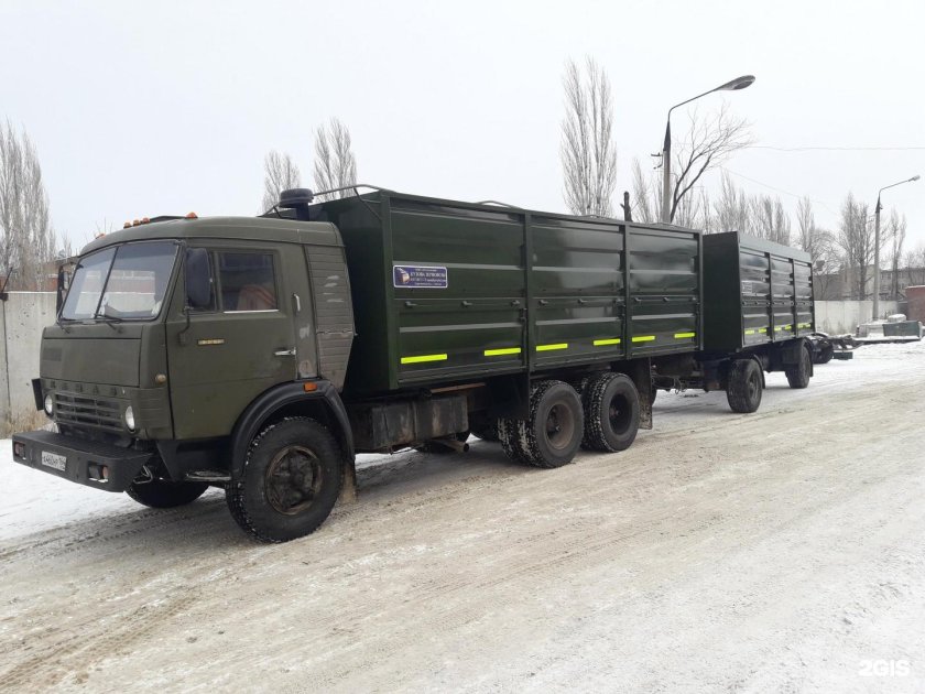 КАМАЗ 53215 зерновоз с прицепом