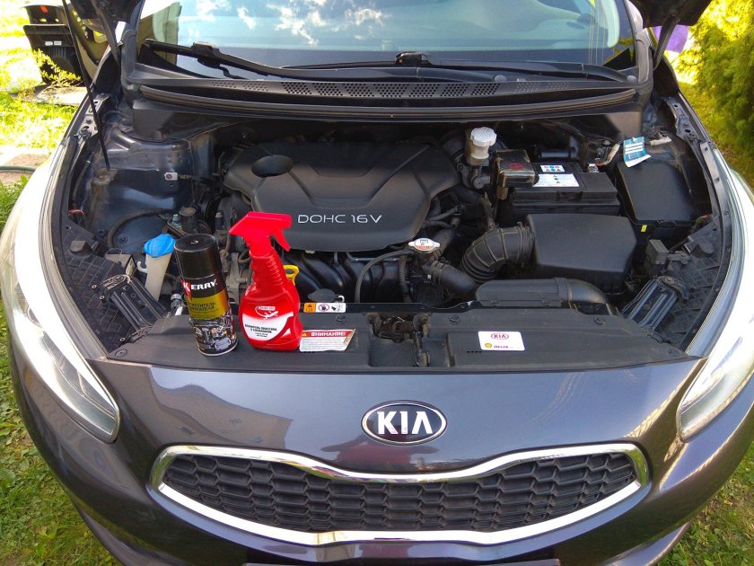 Подкапоиное пространство Kia Seed