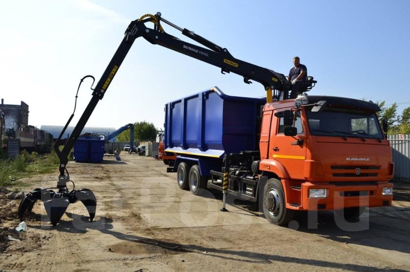 КАМАЗ 65115 ломовоз с манипулятором