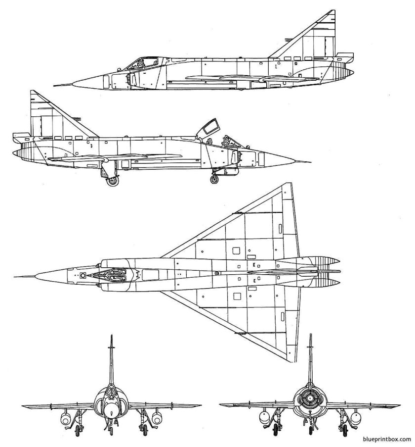 F-102 Delta Dagger чертежи