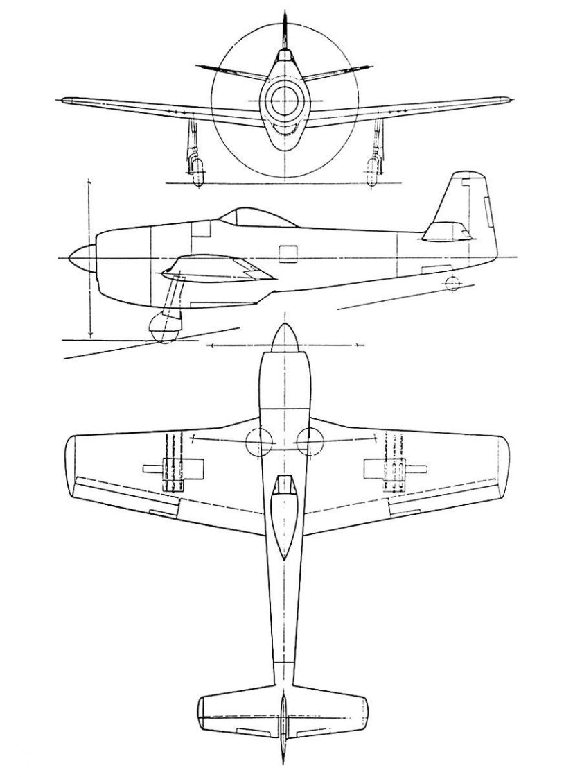 Чертёж двигателя истребителя