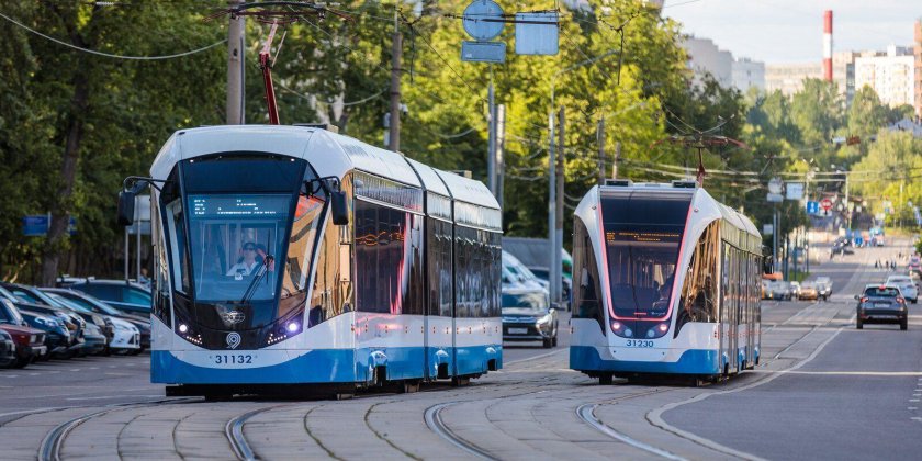 Трехсекционный трамвай Витязь-Москва