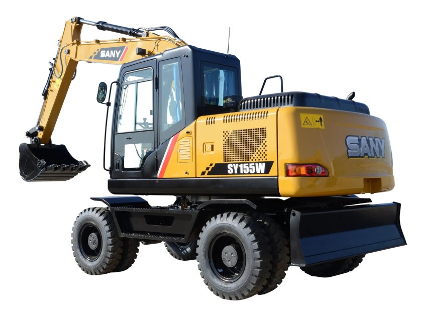 Sy155w колёсный экскаватор