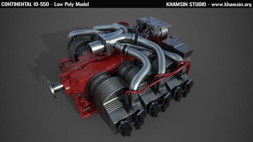 Continental io-360 вид сверху