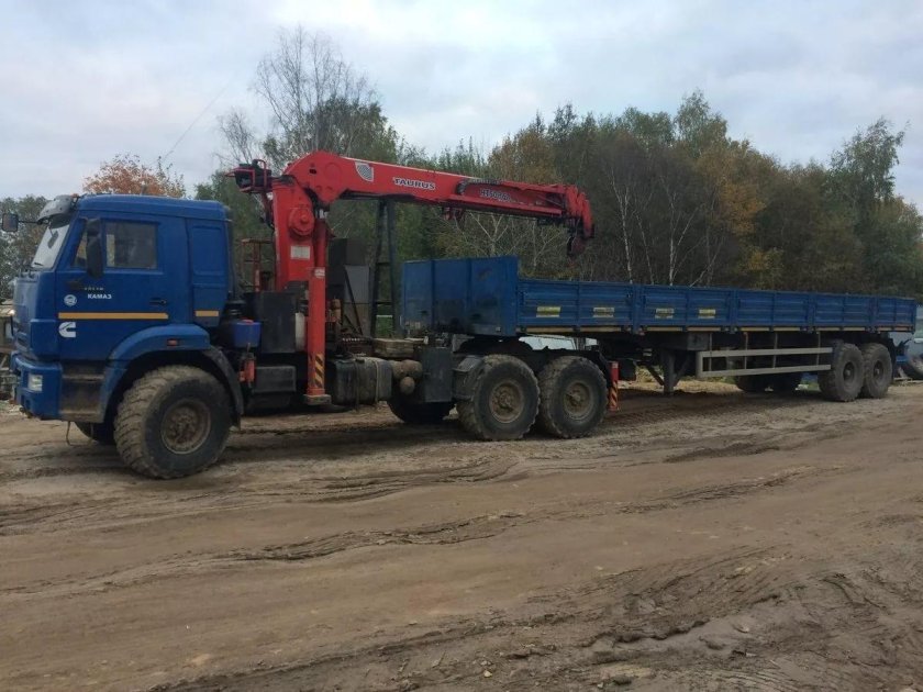 КАМАЗ С КМУ длинномер