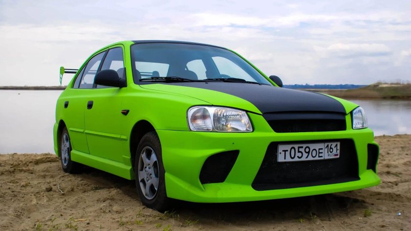 Хендай акцент зеленый