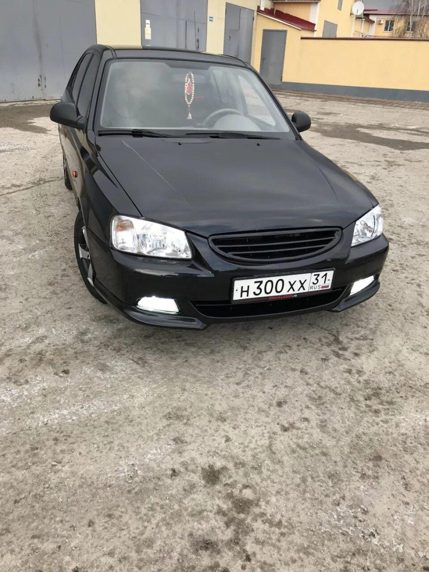 Хендай акцент 2008 черный
