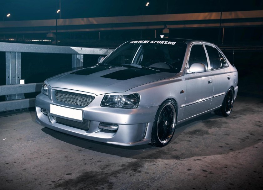 Тюнингованный Хендай акцент