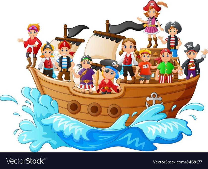 Корабль пиратов мультяшный