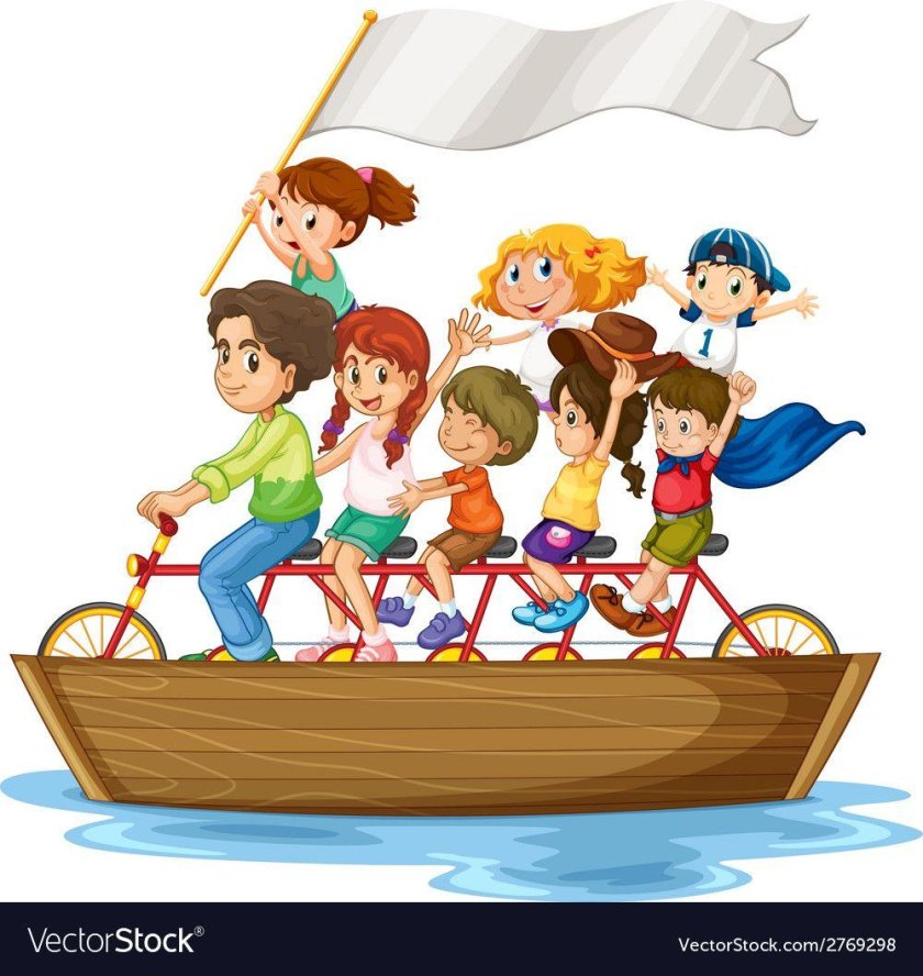 Корабль с пассажирами детский