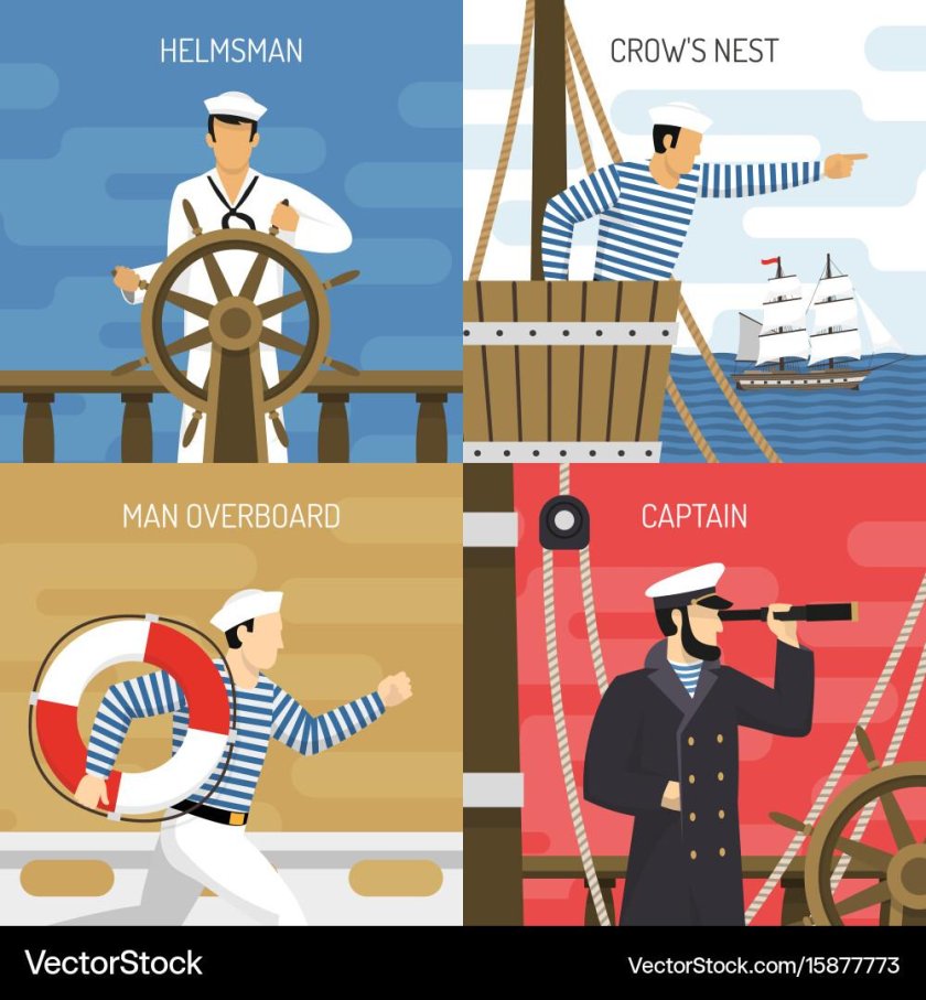 Матросы на корабле