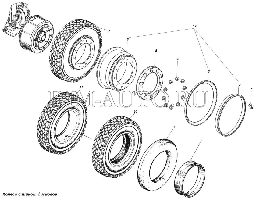 Кольцо колеса КАМАЗ 43118