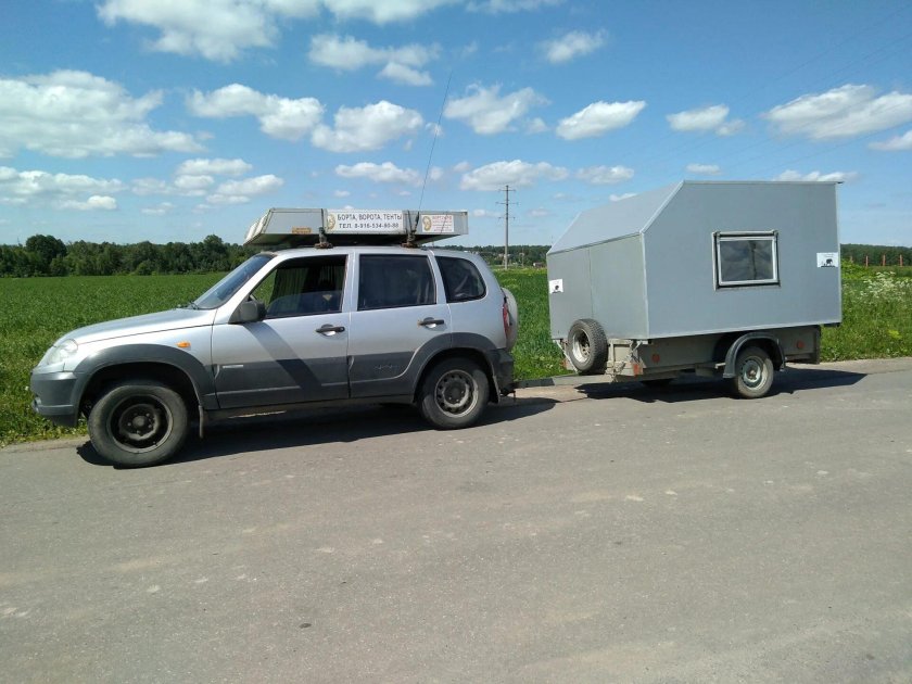 Нива Шевроле с прицепом