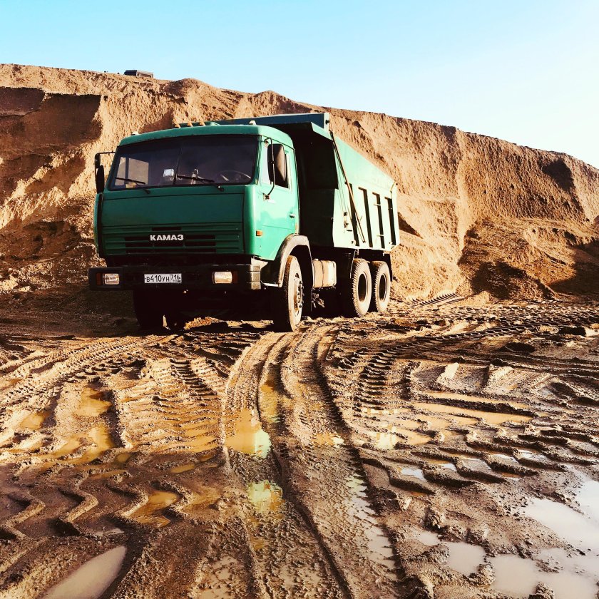 КАМАЗ. Песка. Тонар песок