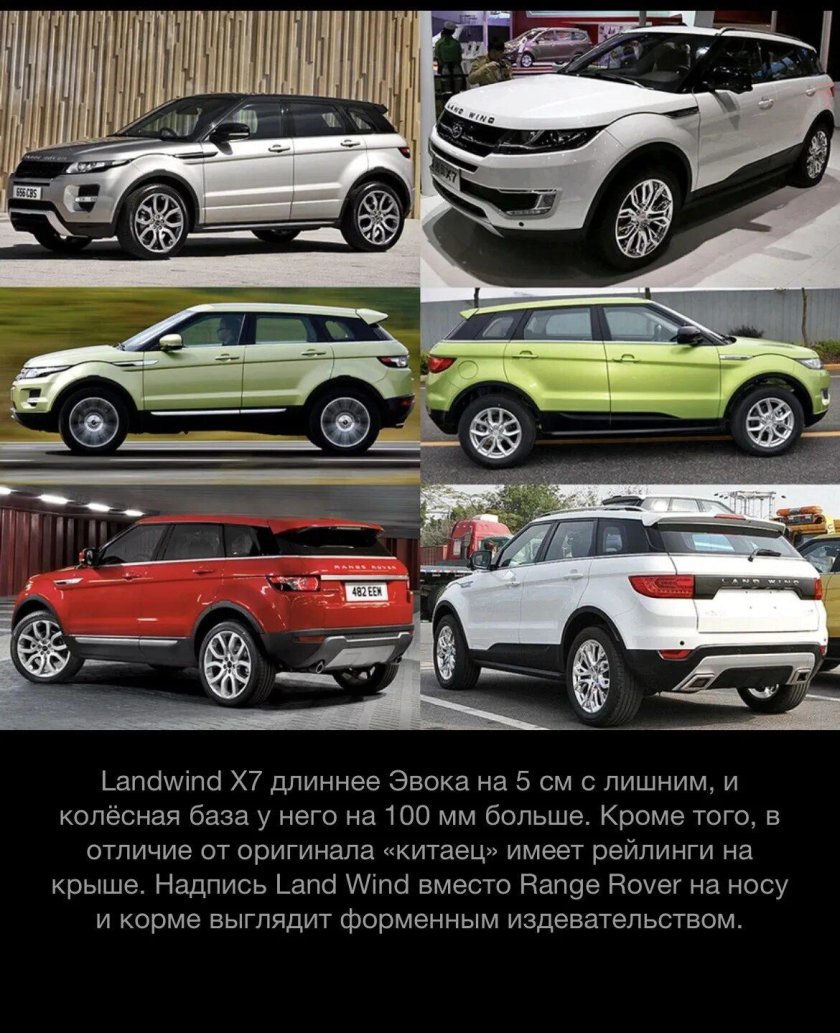 Landwind x7 и range Rover Evoque