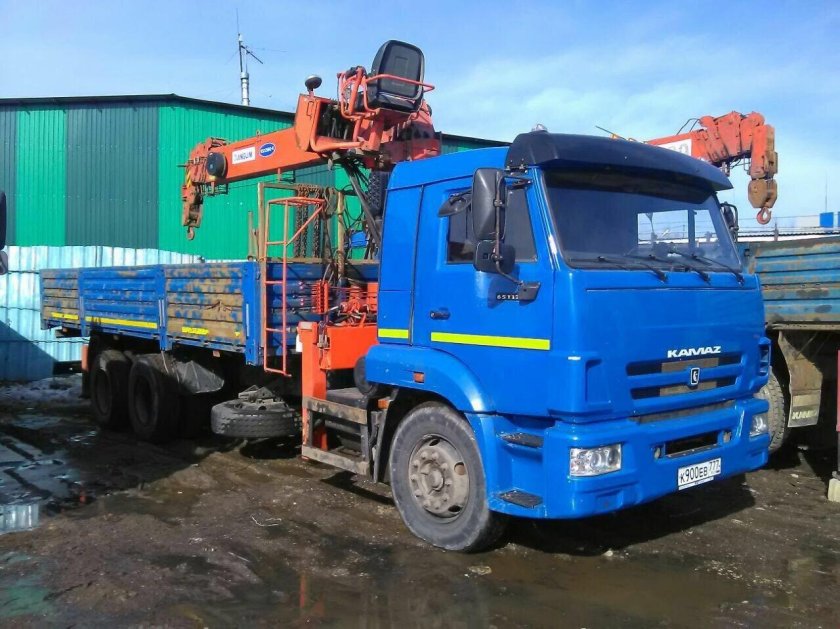 Манипулятор КАМАЗ 10т борт 7т стрела