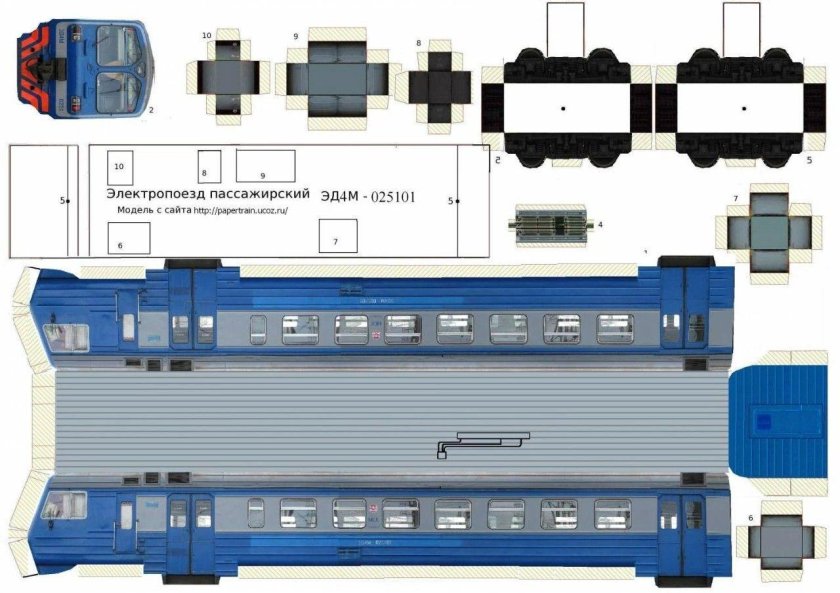 Эд4м электропоезд развертка