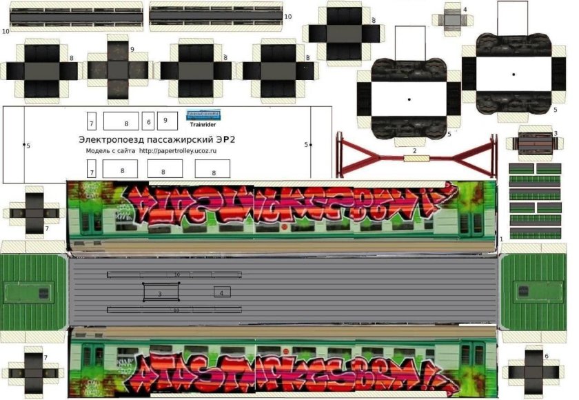 Бумажный вагон эд4м