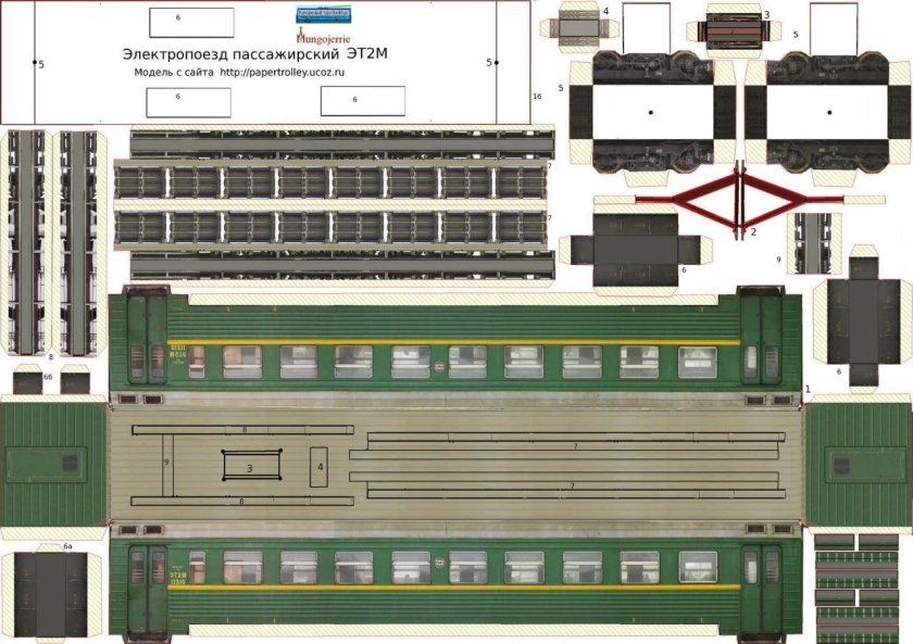 Развертка пассажирский вагон РЖД
