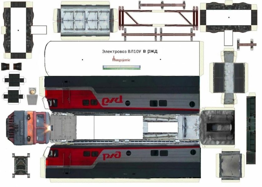 Развертка пассажирский вагон РЖД