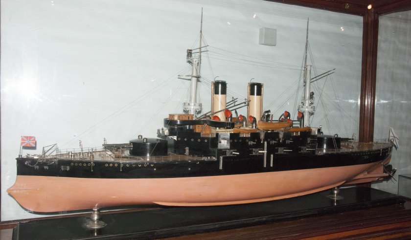 Модель эскадренного броненосца три святителя 1893