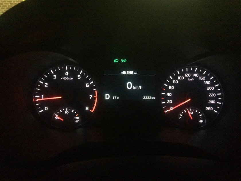 Спидометр кия Рио 4 200 км в час