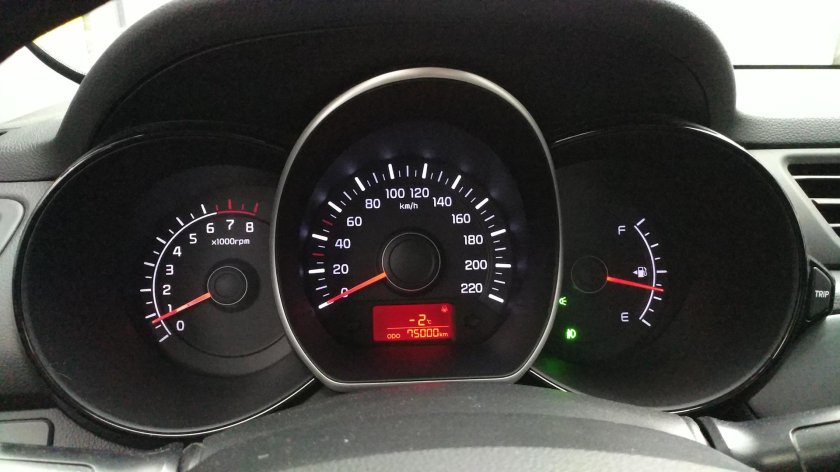 Kia Rio 2015 приборная панель