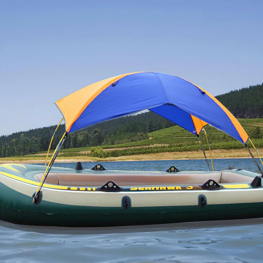 Надувная лодка с палаткой