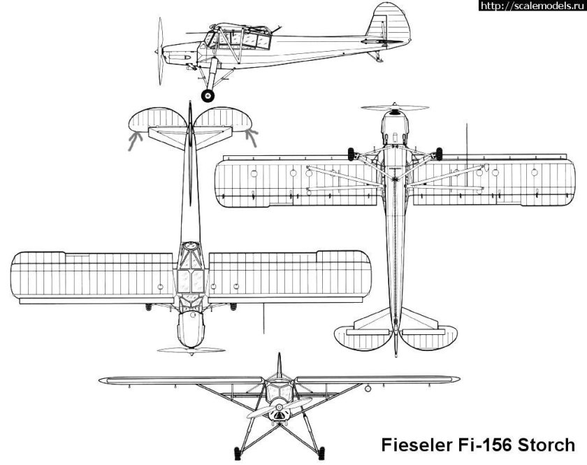 Fi 156 Storch чертежи