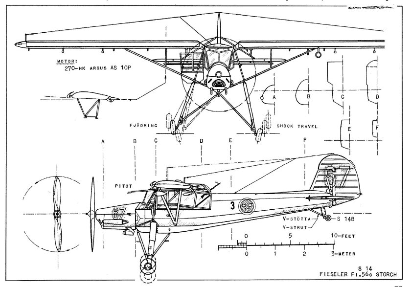 Физелер Fi-156 Шторх чертежи