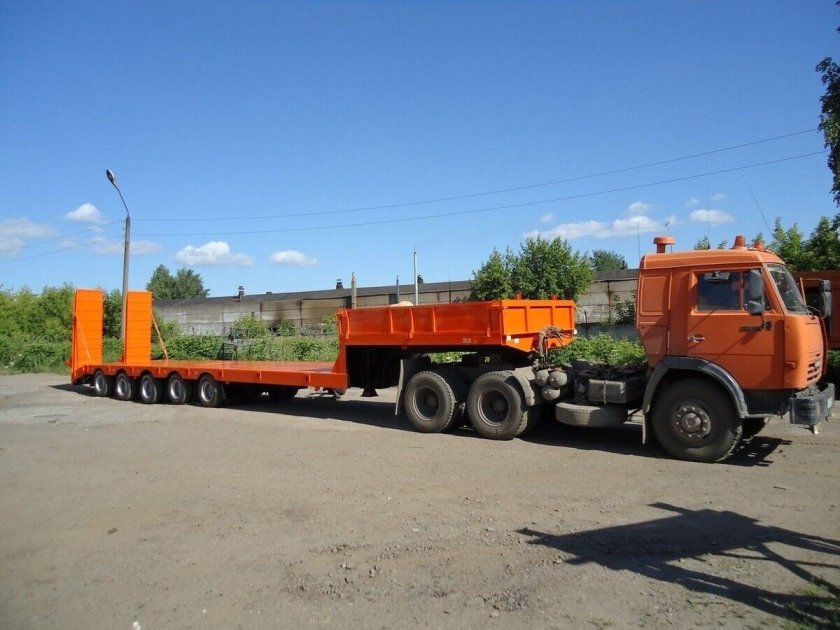 Низкорамный трал 40т КАМАЗ