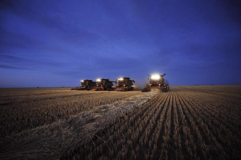 Комбайн в поле