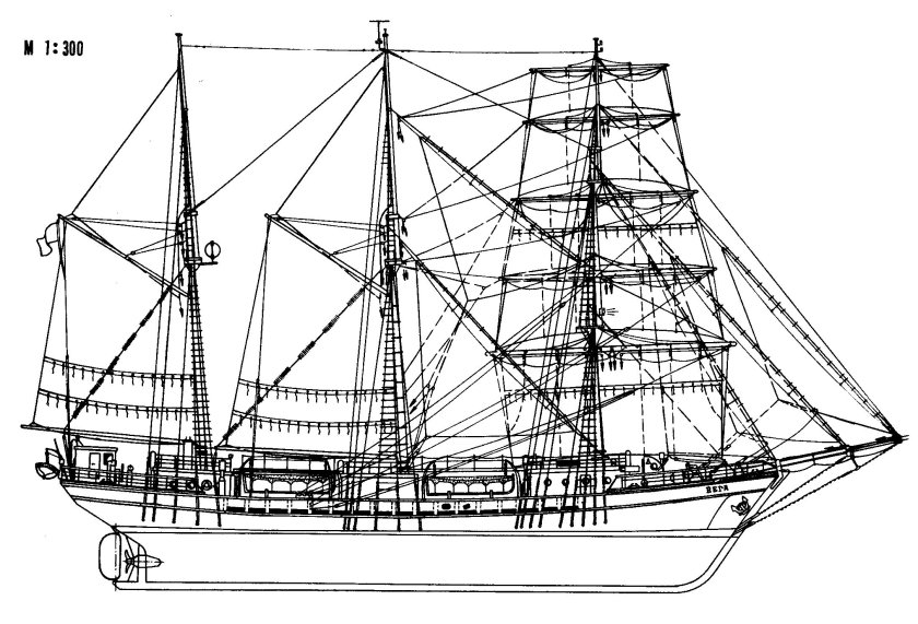 Парусно-паровой Барк «Вега»