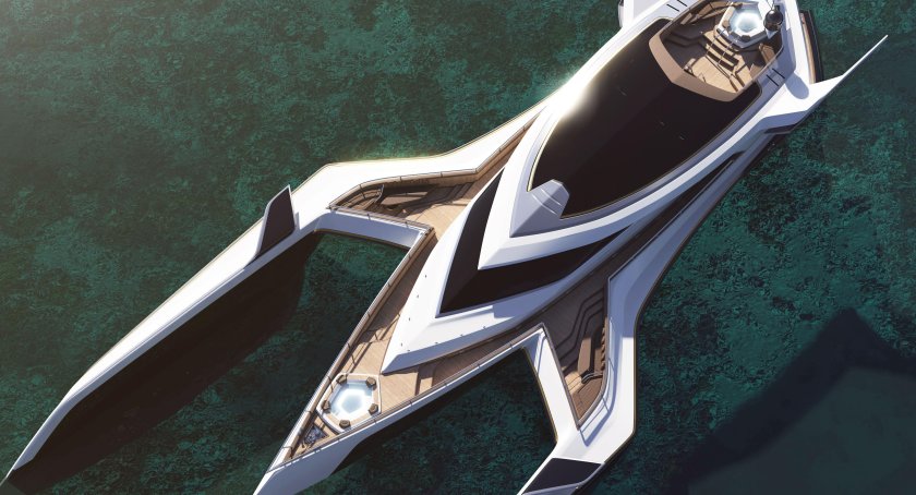 Концепт яхта-тримаран
