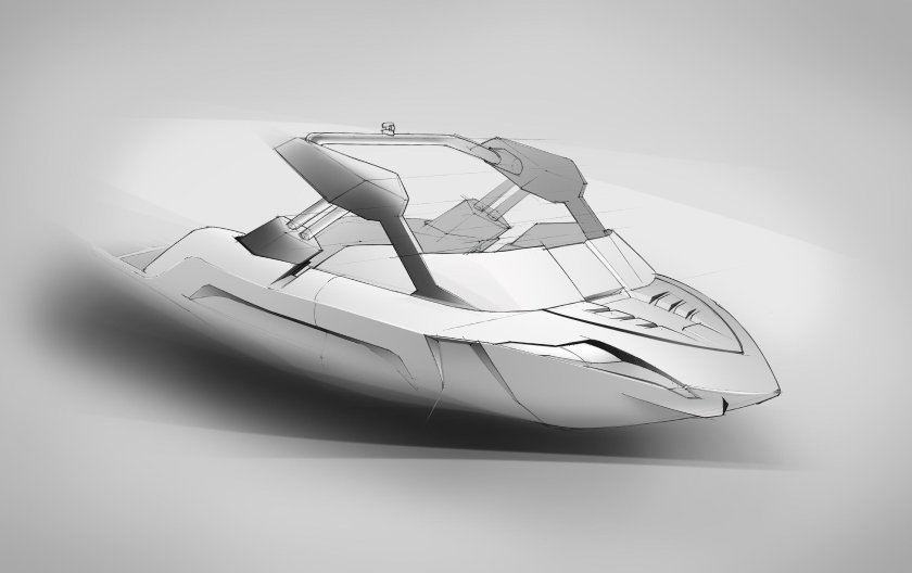 Стилизованный катер концепт