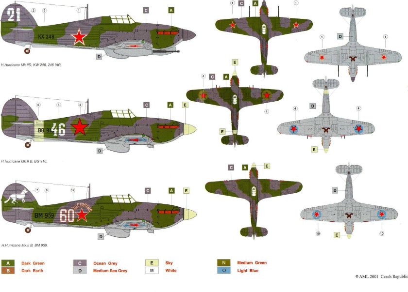 AML amld72010 декали h.Hurricane II 1/72