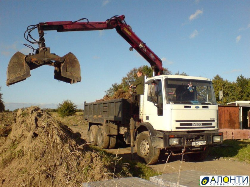 КАМАЗ самосвал с грейфером