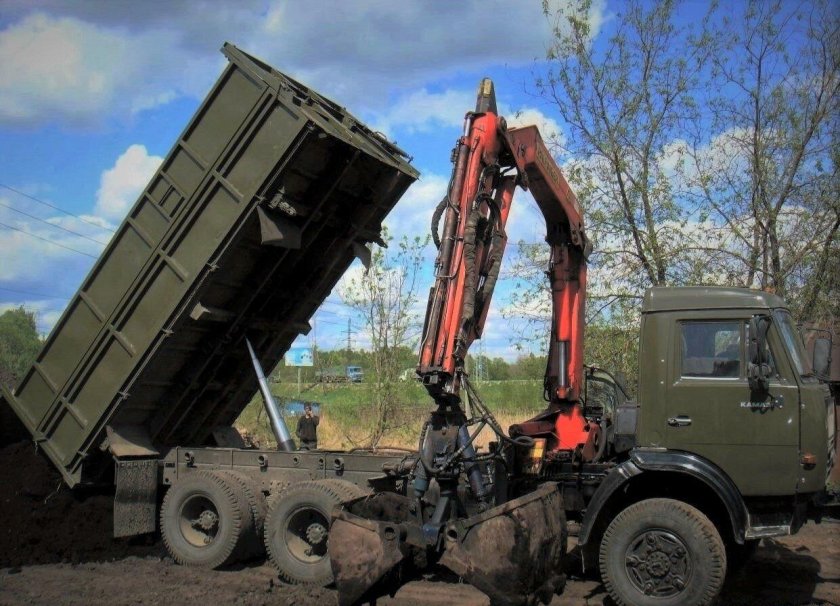 КАМАЗ 4310 самосвал с грейфером