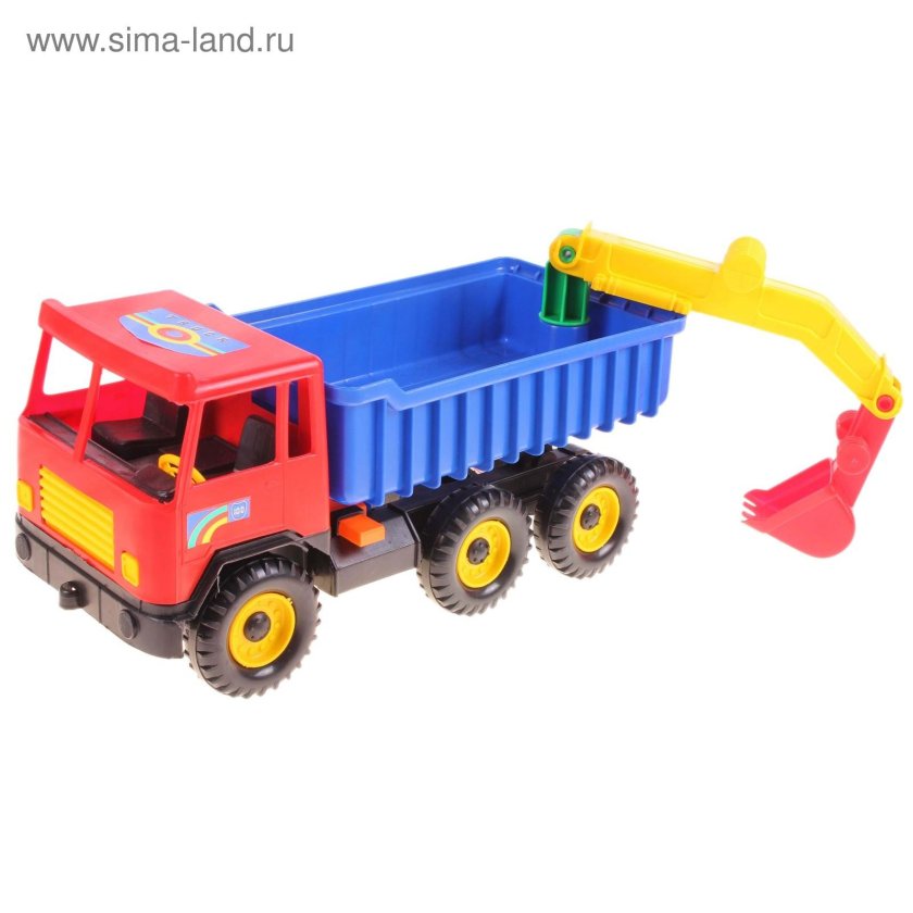 Грузовик Cat, самосвал с ковшом, Mega Blocks,