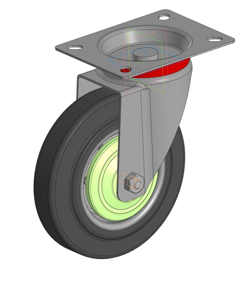 Поворотная колесная опора SC 160 мм КРЕПЫЖ