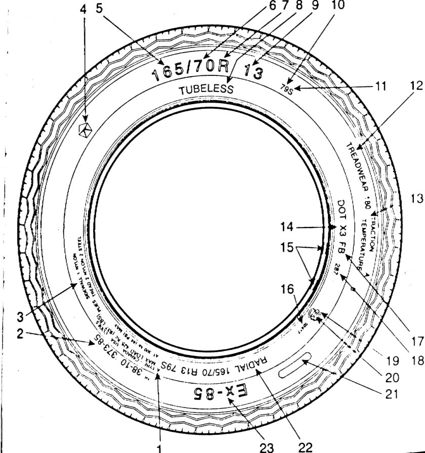 Маркировка шин 165/70 r13